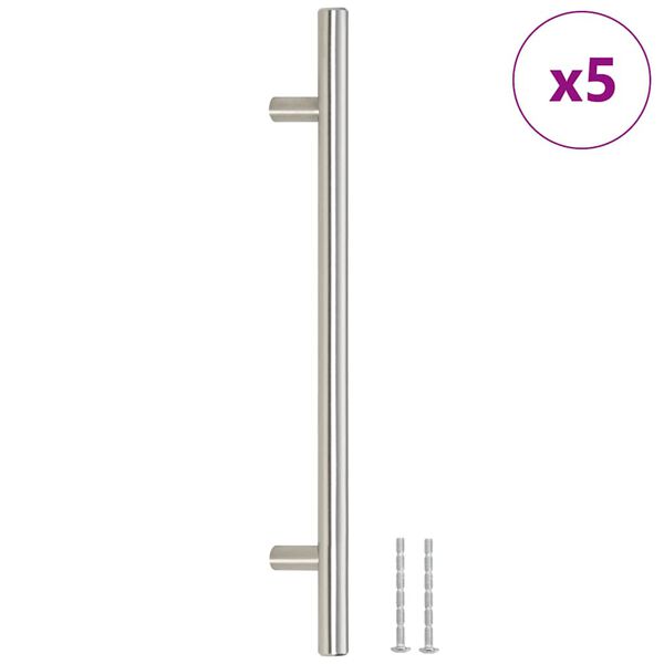 vidaXL Cabinet Handles 5 pcs Silver 192 mm Stainless Steel