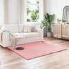 vidaXL Faux Rabbit Fur Rug Olite Pink 160 x 160 cm Polyester