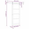 vidaXL Sliding Door Natural 86 x 211 cm Solid Pine Wood and Glass