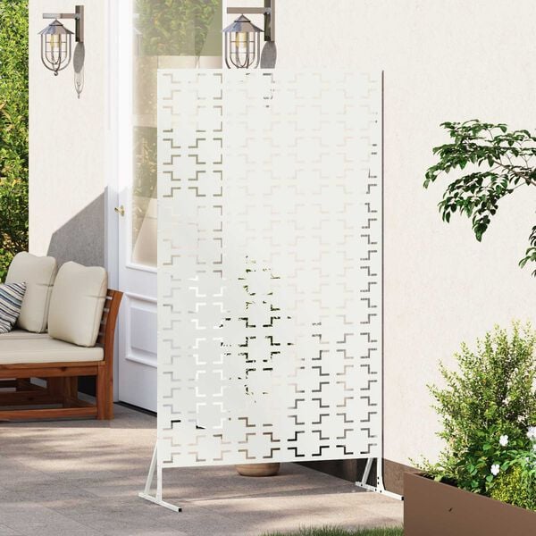 vidaXL Privacy Screen White 100 x 50 x 180 cm Steel