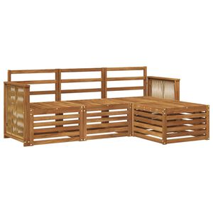 vidaXL Outdoor Sofa Set 4 pcs Natural