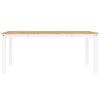 vidaXL Dining Table Panama White 180x90x75 cm Solid Wood Pine