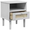 vidaXL Bedside Cabinet SENJA Rattan Look White 40x35x48 cm Solid Wood Pine
