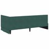 vidaXL Corner Bed Frame Dark Green 100 cm x 200 cm Velvet