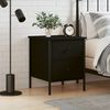 vidaXL Bedside Cabinet Black 40x42x50 cm Engineered Wood