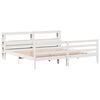 vidaXL Bed Frame with Headboard without Mattress White 200x200 cm
