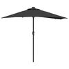 vidaXL Garden Parasol Black 294 x 150 x 223 cm Fabric