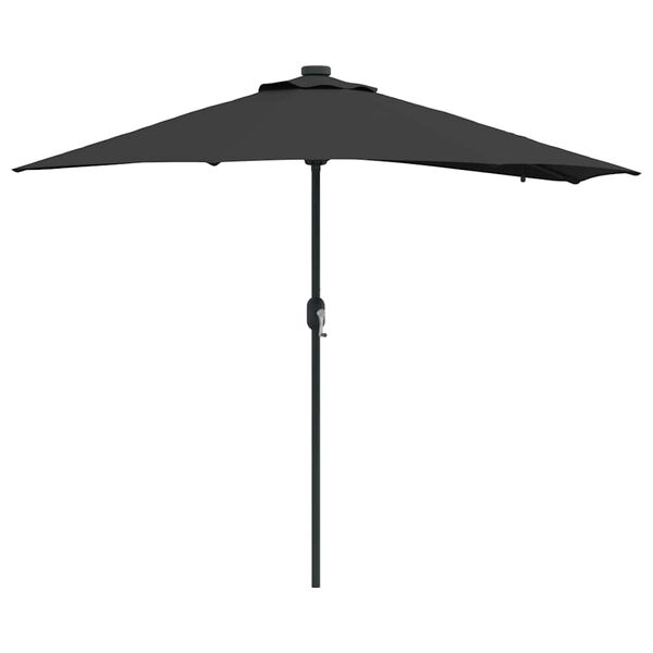 vidaXL Garden Parasol Black 294 x 150 x 223 cm Fabric