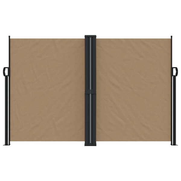 vidaXL Retractable Side Awning Taupe 160x1000 cm