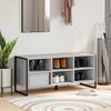 vidaXL Shoe Cabinet Grey Sonoma 100 x 35 x 44 cm Engineered Wood