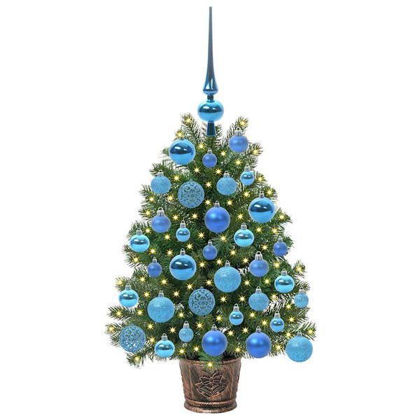 vidaXL Artificial Christmas Tree with 150 LEDs Green 75 cm PE and PVC
