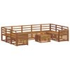 vidaXL Outdoor Sofa Set 10 pcs Natural