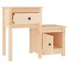 vidaXL Bedside Cabinet 79.5x38x65.5 cm Solid Wood Pine