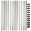 vidaXL Fence Posts 12 pcs Silver 50 cm Powder-coated steel