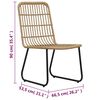 vidaXL Garden Chairs 2 pcs Poly Rattan Oak