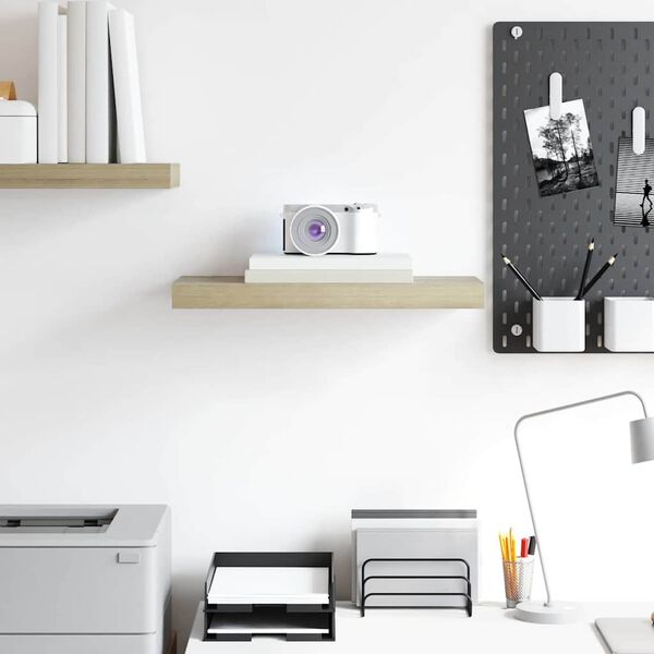 vidaXL Floating Wall Shelf Oak 50x23x3.8 cm MDF