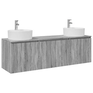 vidaXL Bathroom Cabinet Set 3 pcs Grey Sonoma 49.5 x 44.5 x 65 cm