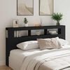 vidaXL LED Headboard Black 200 cm Engineered Wood