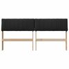 vidaXL Upholstered Headboard Black 150 cm Solid Pine Wood