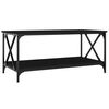 vidaXL Coffee Table Black 100x50x45 cm Engineered Wood and Iron