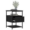 vidaXL Bedside Cabinets 2 pcs Black 40x42x56 cm Engineered Wood
