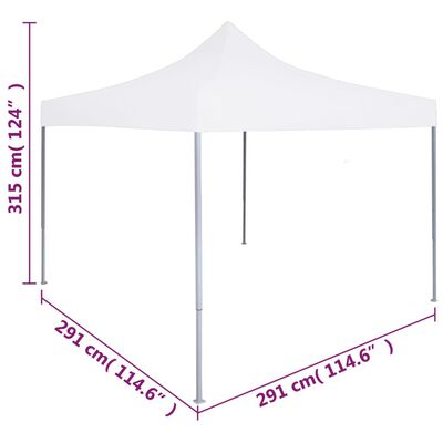 vidaXL Professional Folding Party Tent 3x3 m Steel White