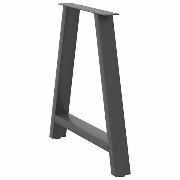 vidaXL Dining Table Legs A-Shaped 2 pcs Anthracite 80x(72-73) cm Steel