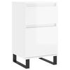 vidaXL Sideboards 2 pcs High Gloss White 40x35x70 cm Engineered Wood