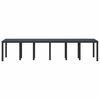vidaXL Garden Dining Table Anthracite 350 x 100 x 73 cm Poly Rattan
