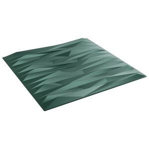 vidaXL Wall Panels 12 pcs 50 x 50 cm Stone Green XPS Foam