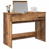 vidaXL Cosmetic Table with Drawer with Mirror Old Wood 100 x 45 x76 cm