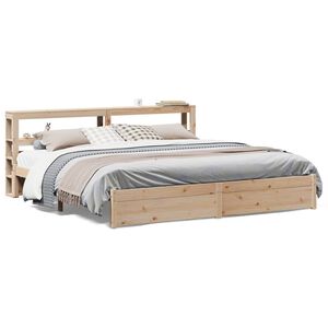 vidaXL Bed Frame with Headboard without Mattress 180x200 cm Super King