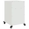 vidaXL Bedside Cabinet White 36x39x59 cm Steel