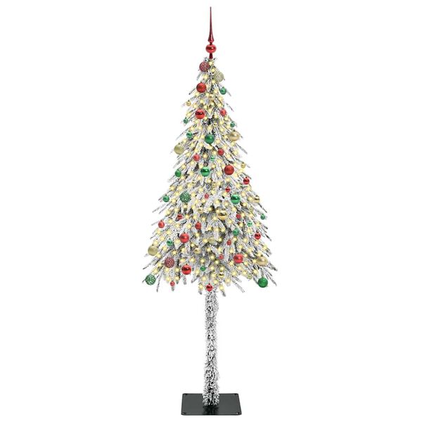 vidaXL Christmas Tree with 300 LEDs White 210 cm PE and Steel