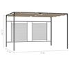 vidaXL Gazebo with Retractable Roof 3x4x2.3 m Taupe 180 g/m²