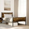 vidaXL Metal Bed Frame without Mattress Smoked Oak 100x190 cm