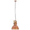 vidaXL Industrial Hanging Lamp 25 W Copper Round Mango Wood 42 cm E27