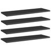 vidaXL Bookshelf Boards 4 pcs High Gloss Black 60x20x1.5 cm Engineered Wood