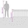 vidaXL Spike Fence Black 200 x 130 cm Powder-Coated Steel