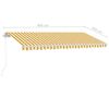 vidaXL Freestanding Manual Retractable Awning 400x350 cm Yellow/White
