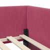 vidaXL Corner Bed Frame with Headboard Wine Red 80 cm x 200 cm Velvet
