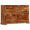 vidaXL Shoe Cabinet 140x35x90 cm Solid Acacia Wood
