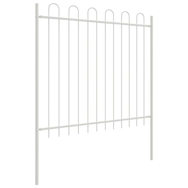 vidaXL Garden Fence 4 pcs Grey 6.8 x 0.6 m Powder-coated Steel