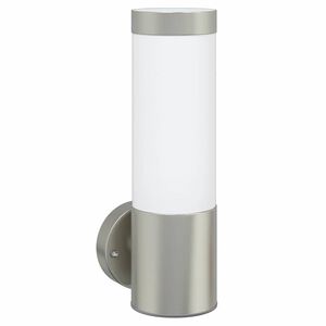 vidaXL Outdoor Wall Light Silver 12 x 7.5 x 27 cm Stainless steel
