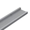 vidaXL Picture Frame Ledge Shelves 2 pcs Grey 60x9x3 cm MDF