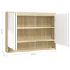 vidaXL Bathroom Mirror Cabinet 80x15x60 cm MDF White and Oak