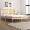 vidaXL Bed Frame without Mattress Solid Wood 140x200 cm (810017+818420)