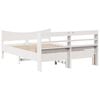 vidaXL Bed Frame with Headboard White 140x200 cm Solid Wood Pine