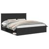 vidaXL Bed Frame with Headboard Black 180 x 200 cm Solid Pine Wood
