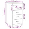 vidaXL Drawer Cabinet Old Wood 40x50x76 cm Engineered Wood